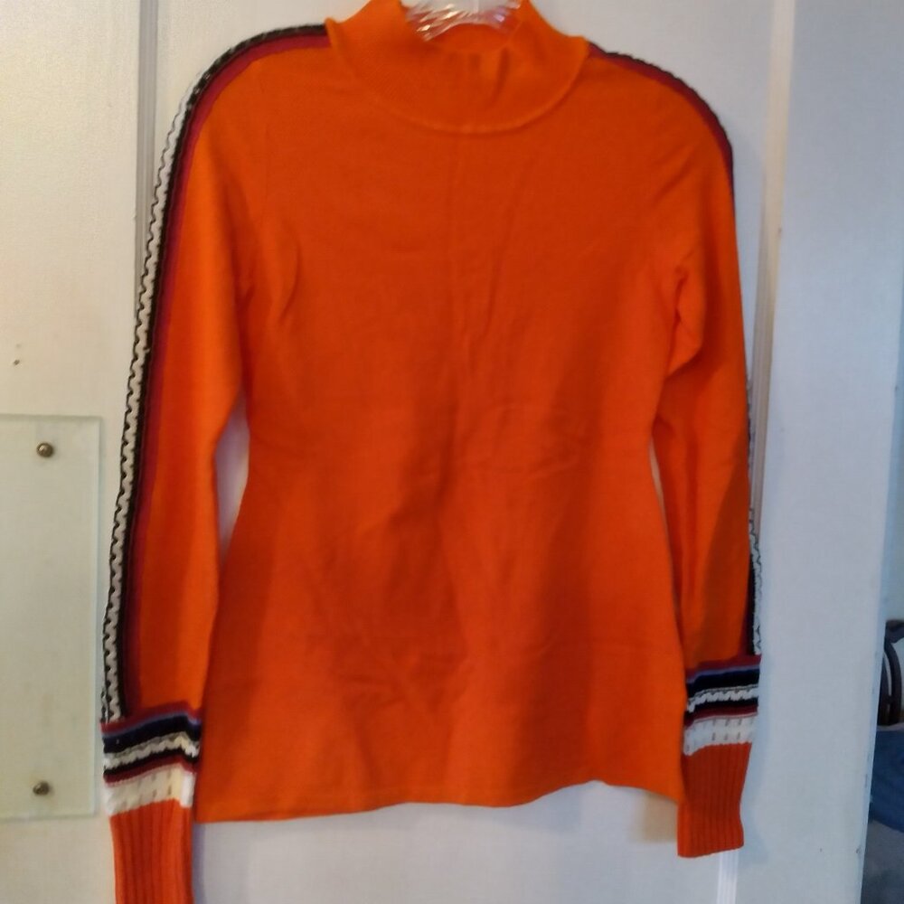 Amelie Boutik bright orange mock neck sweater Extra Small, never worn